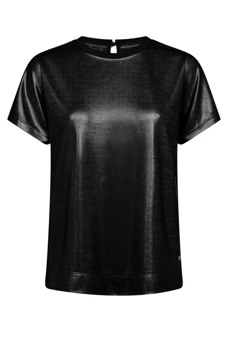 Nivola Foil Tee | Black | T-shirt fra Mos Mosh