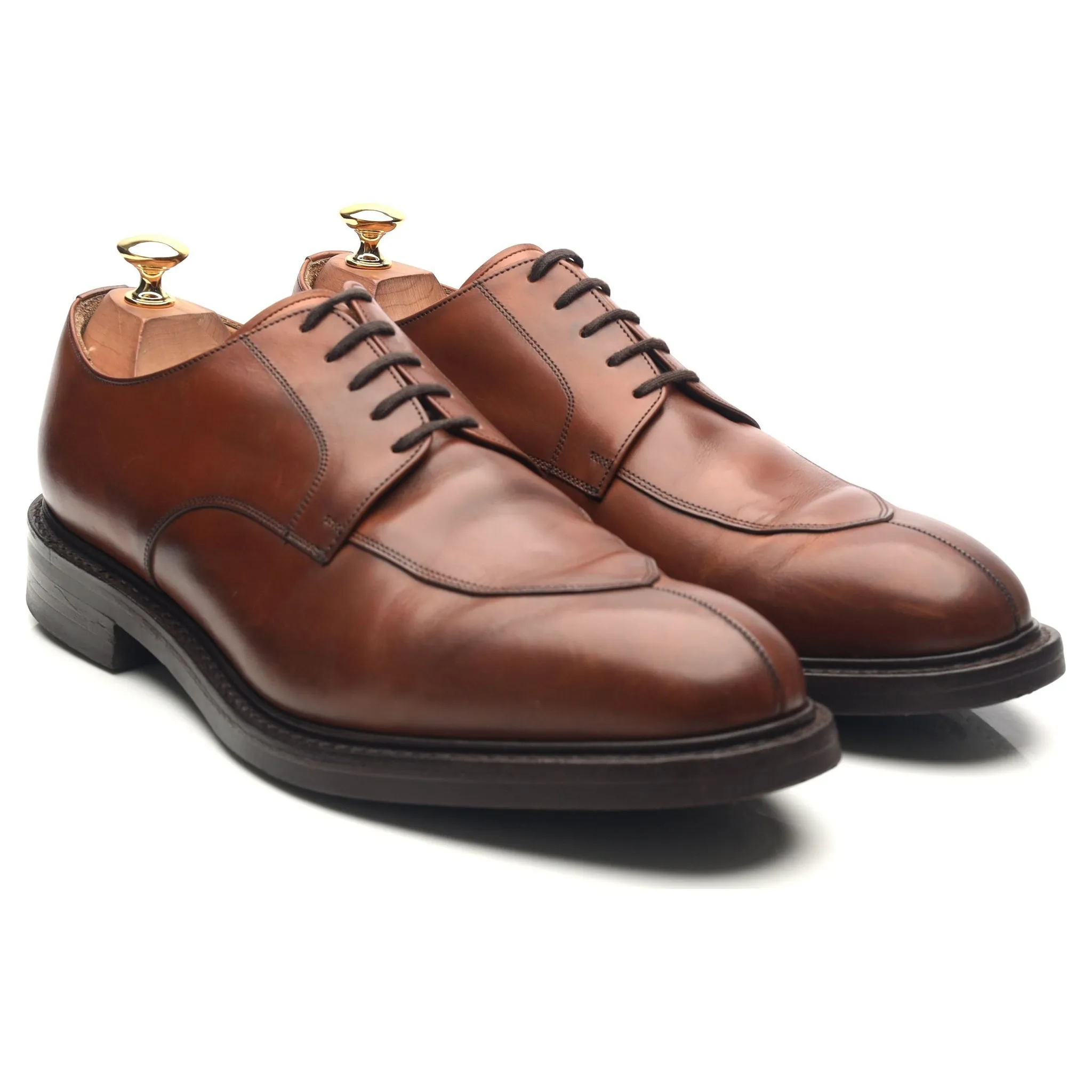 'Northwood' Brown Leather Split Toe Derby UK 9.5 G