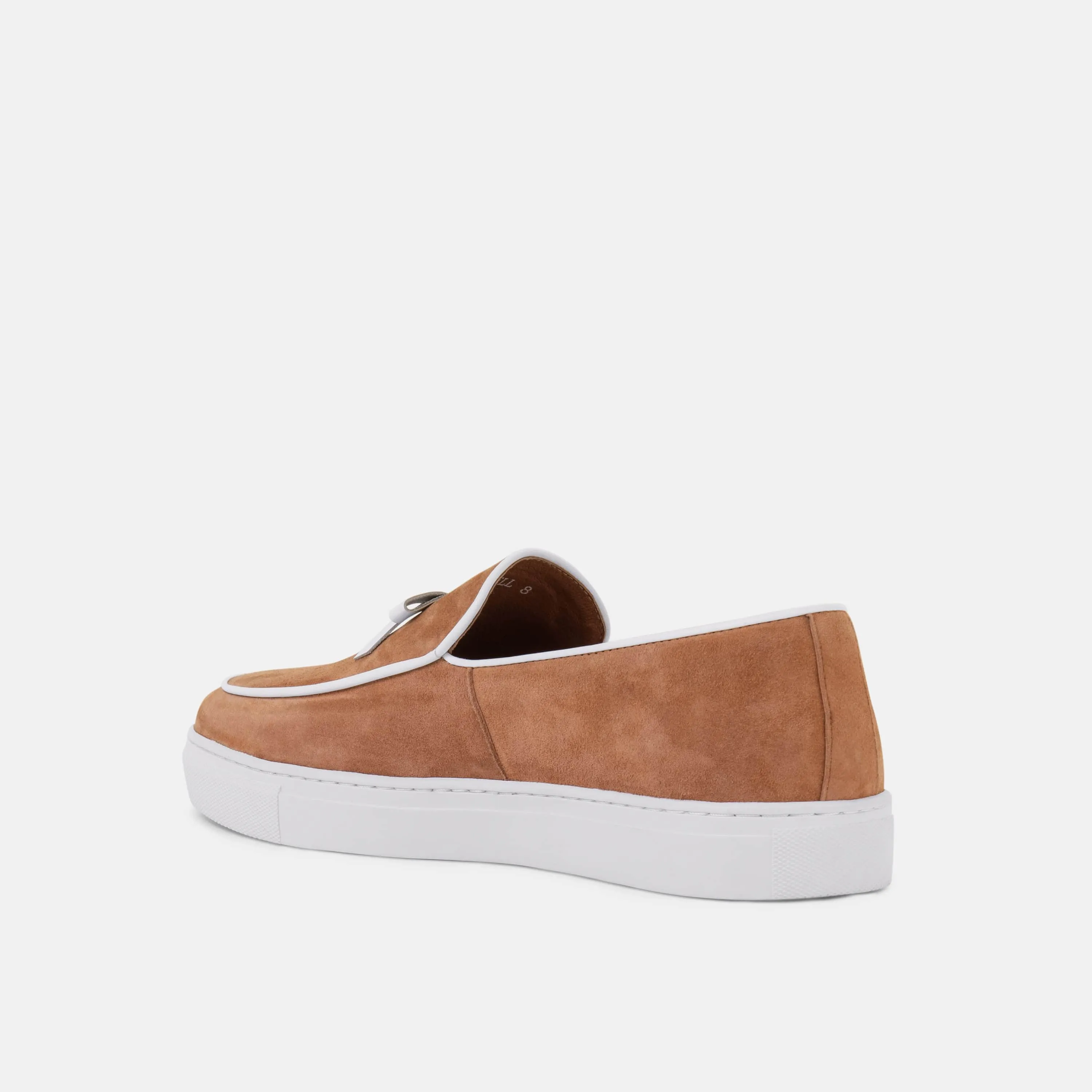 Odell Tan Suede Belgian Loafer Sneakers