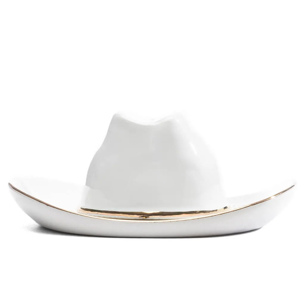 OOTD Cowboy Hat Incense Holder - White