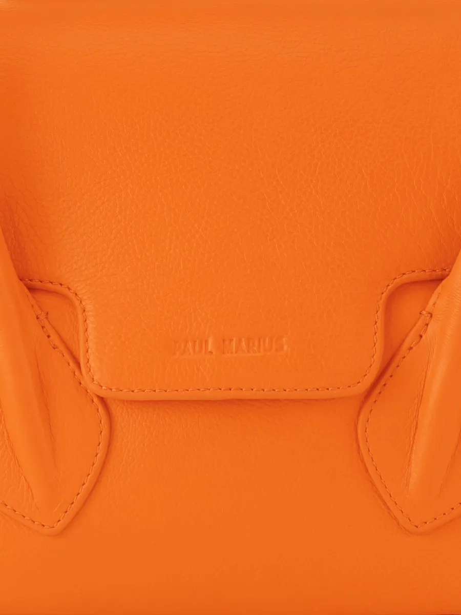 Orange Leather Handbag for Women - Colette S Sorbet Mango | PAUL MARIUS