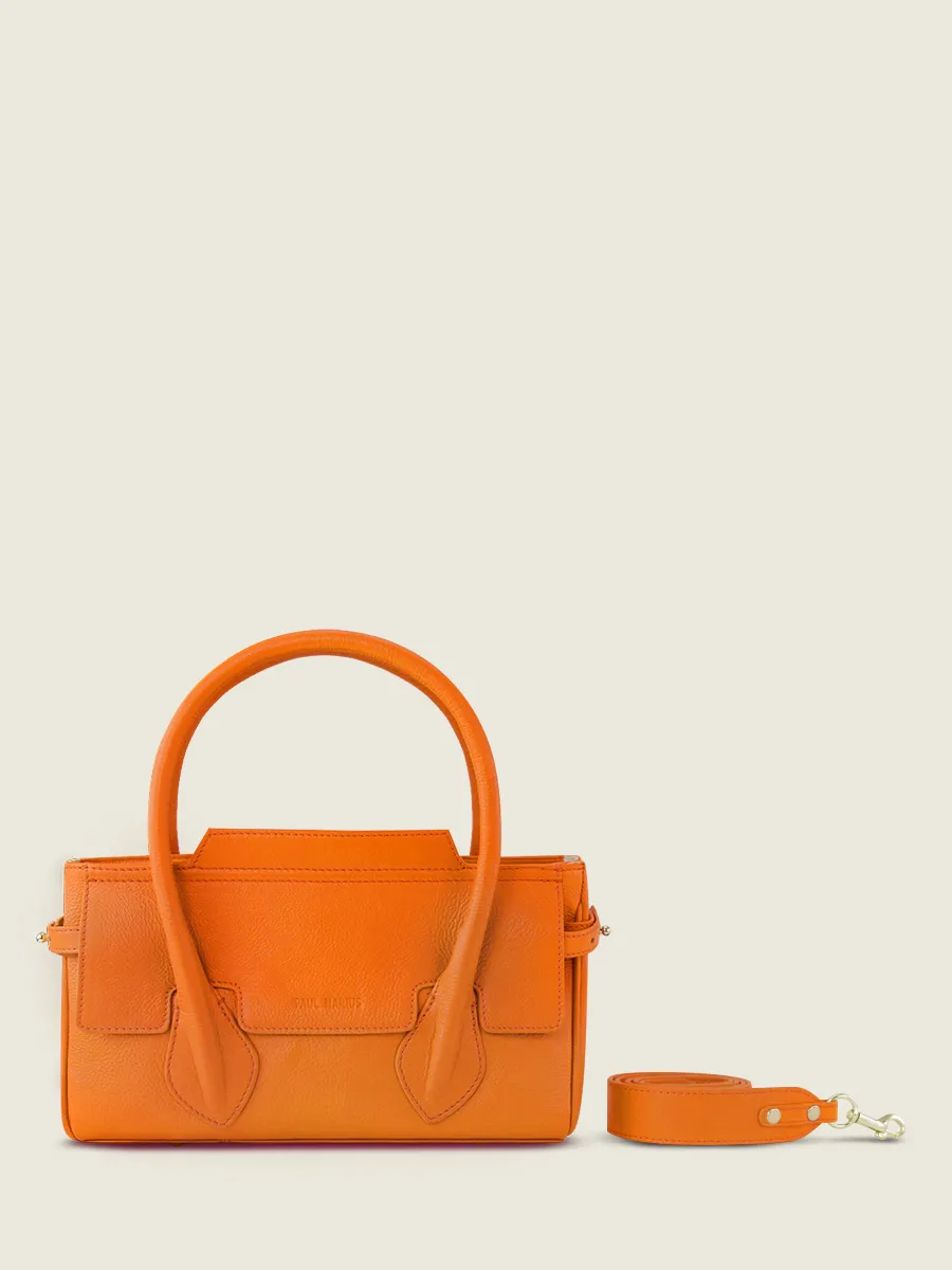 Orange Leather Handbag for Women - Madeleine S Sorbet Mango | PAUL MARIUS