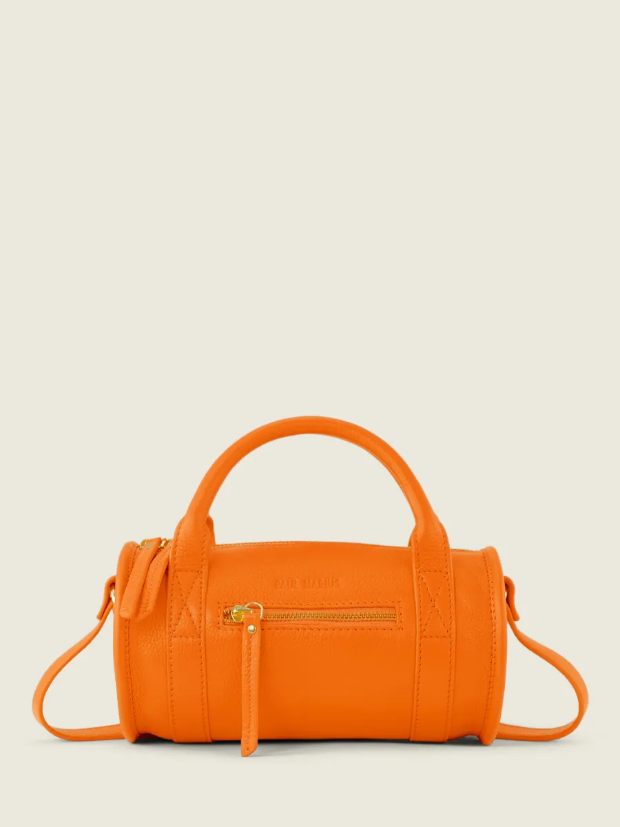 Orange Leather Mini Handbag for Women - Charlie Sorbet Mango | PAUL MARIUS