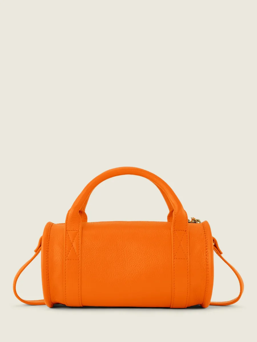 Orange Leather Mini Handbag for Women - Charlie Sorbet Mango | PAUL MARIUS