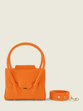 Orange Leather Mini Handbag for Women - Colette XS Sorbet Mango | PAUL MARIUS