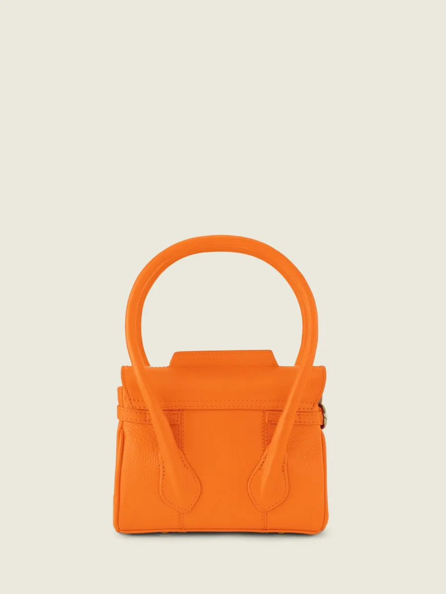 Orange Leather Mini Handbag for Women - Colette XS Sorbet Mango | PAUL MARIUS