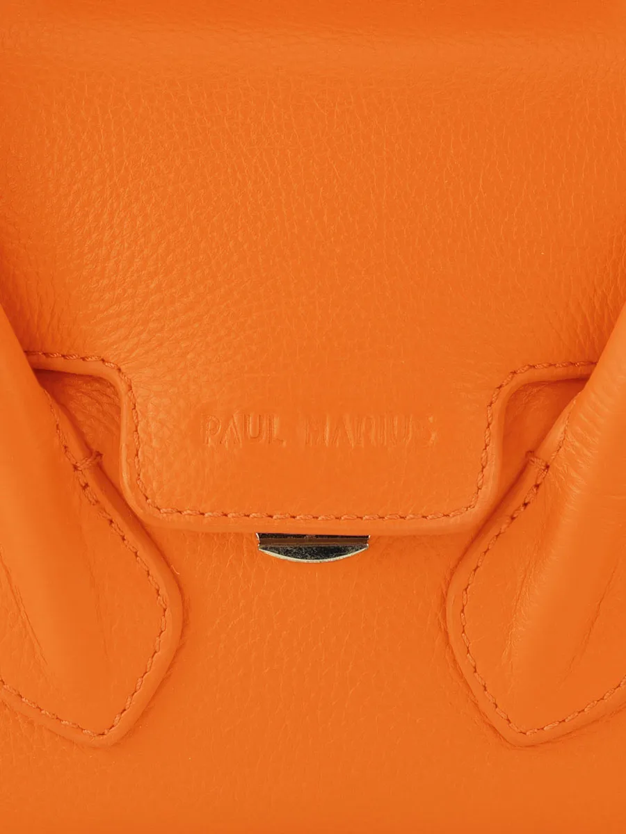 Orange Leather Mini Handbag for Women - Colette XS Sorbet Mango | PAUL MARIUS