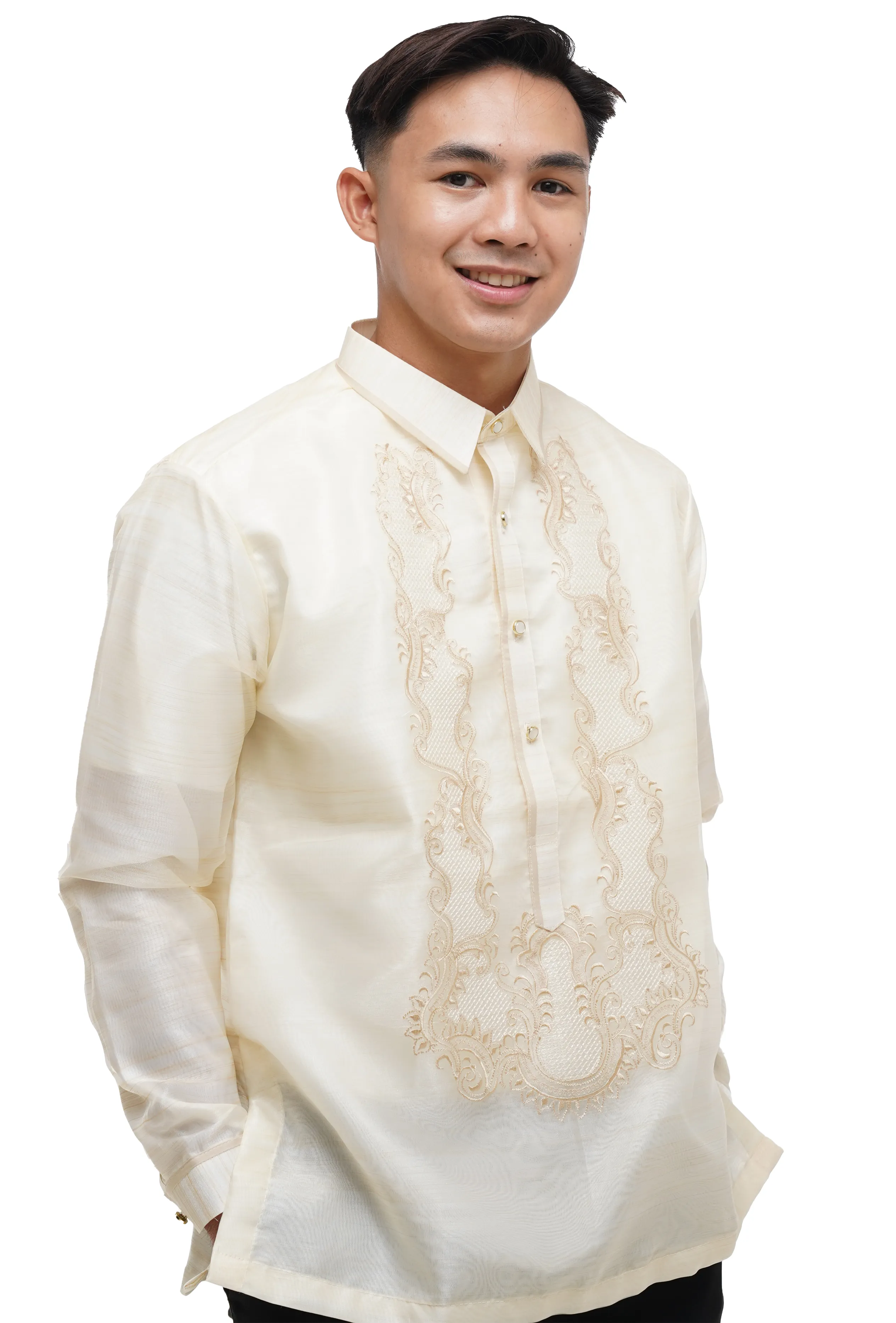 Organza Classic Barong Tagalog with Lining - Jacobo - JF589