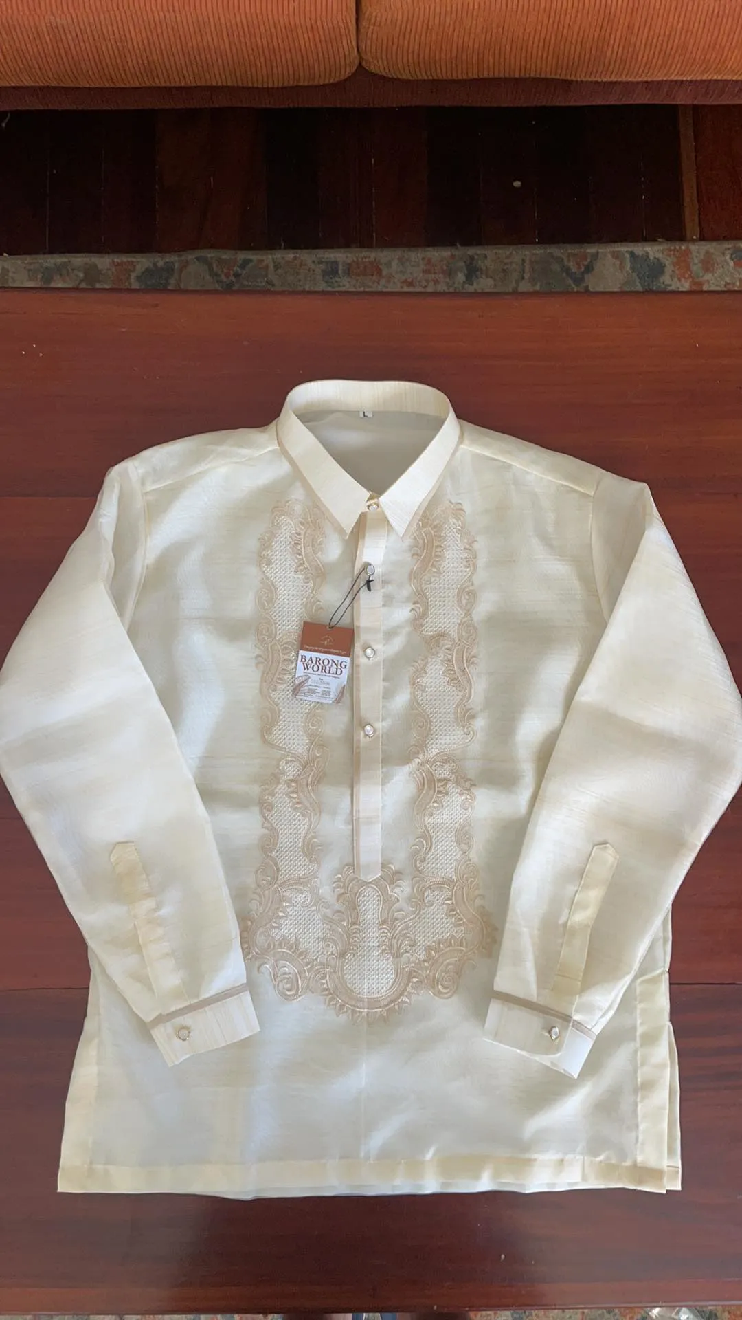 Organza Classic Barong Tagalog with Lining - Jacobo - JF589