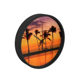 Palm Tree Sunset 10 inch wall clock