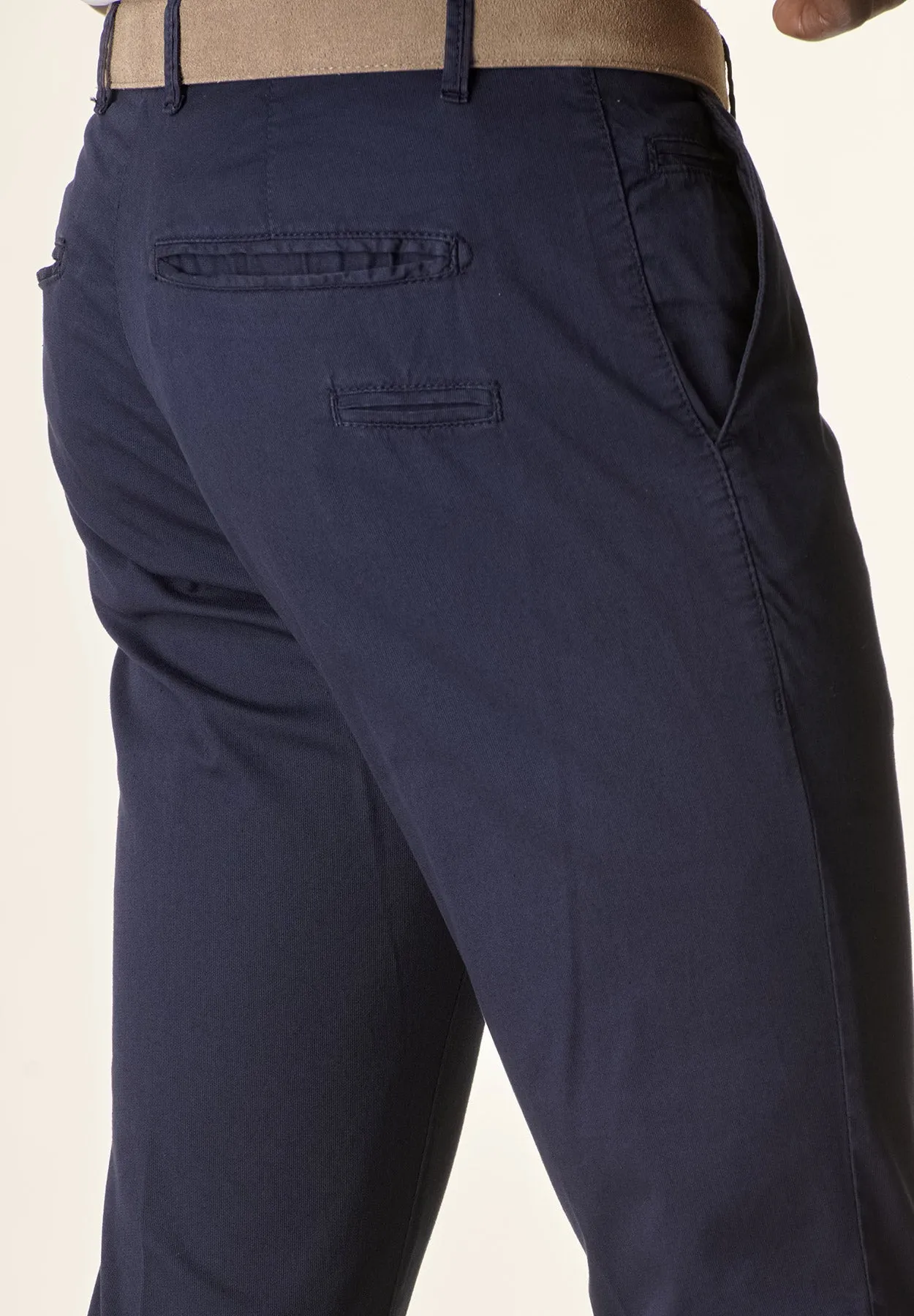 Pantalone blu armatura cotone stretch slim fit