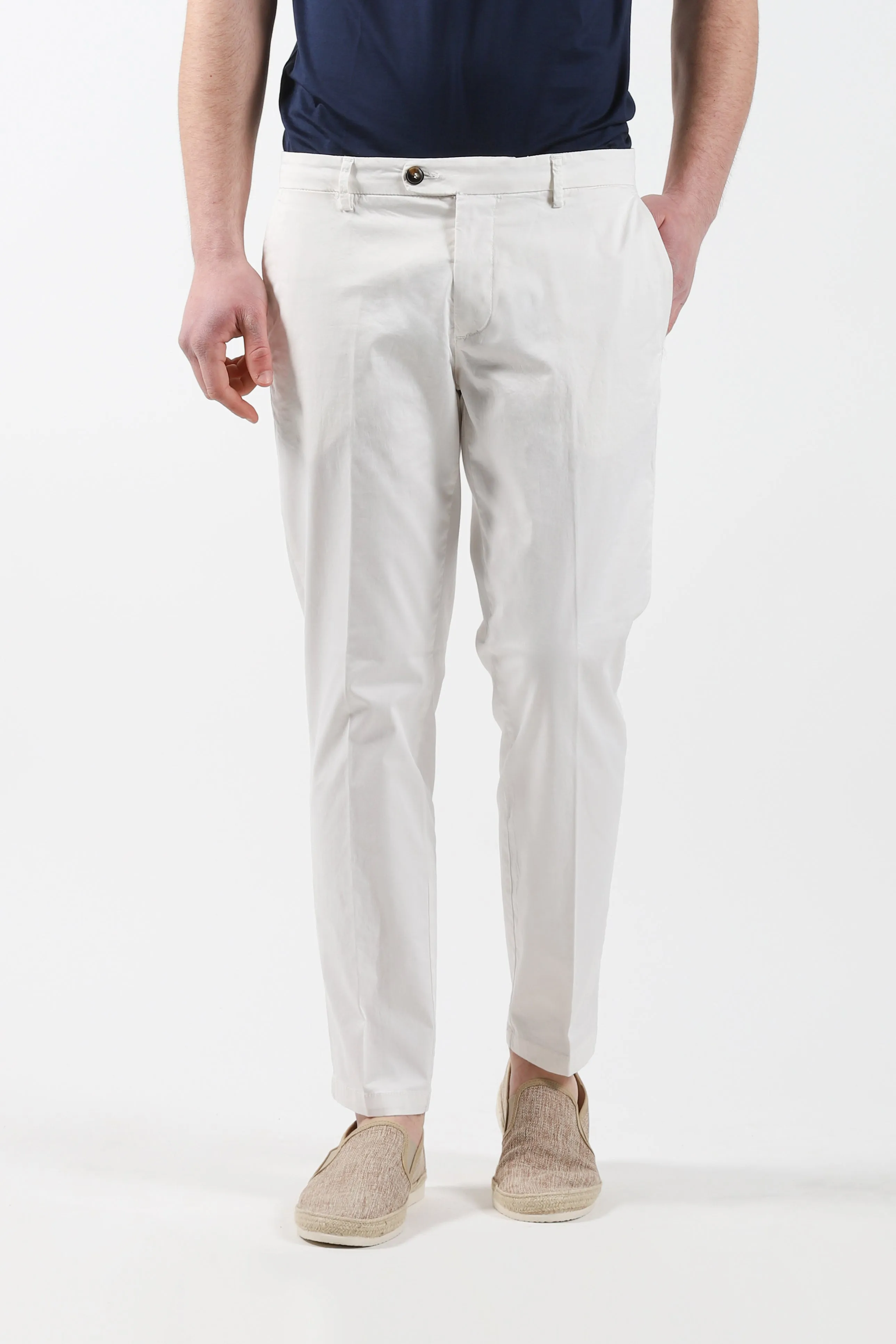 Pantalone chinos tasca America - Panna