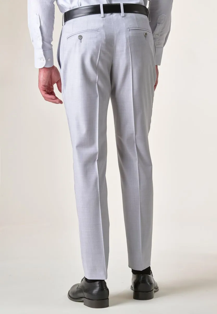 Pantalone grigio chiaro lana stretch custom