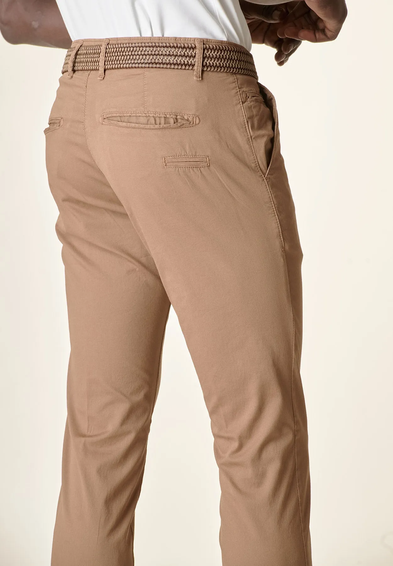 Pantalone kaki armatura cotone stretch slim fit