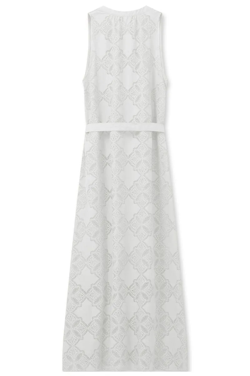 Paolina Lace Dress | White | Kjole fra Mos mosh