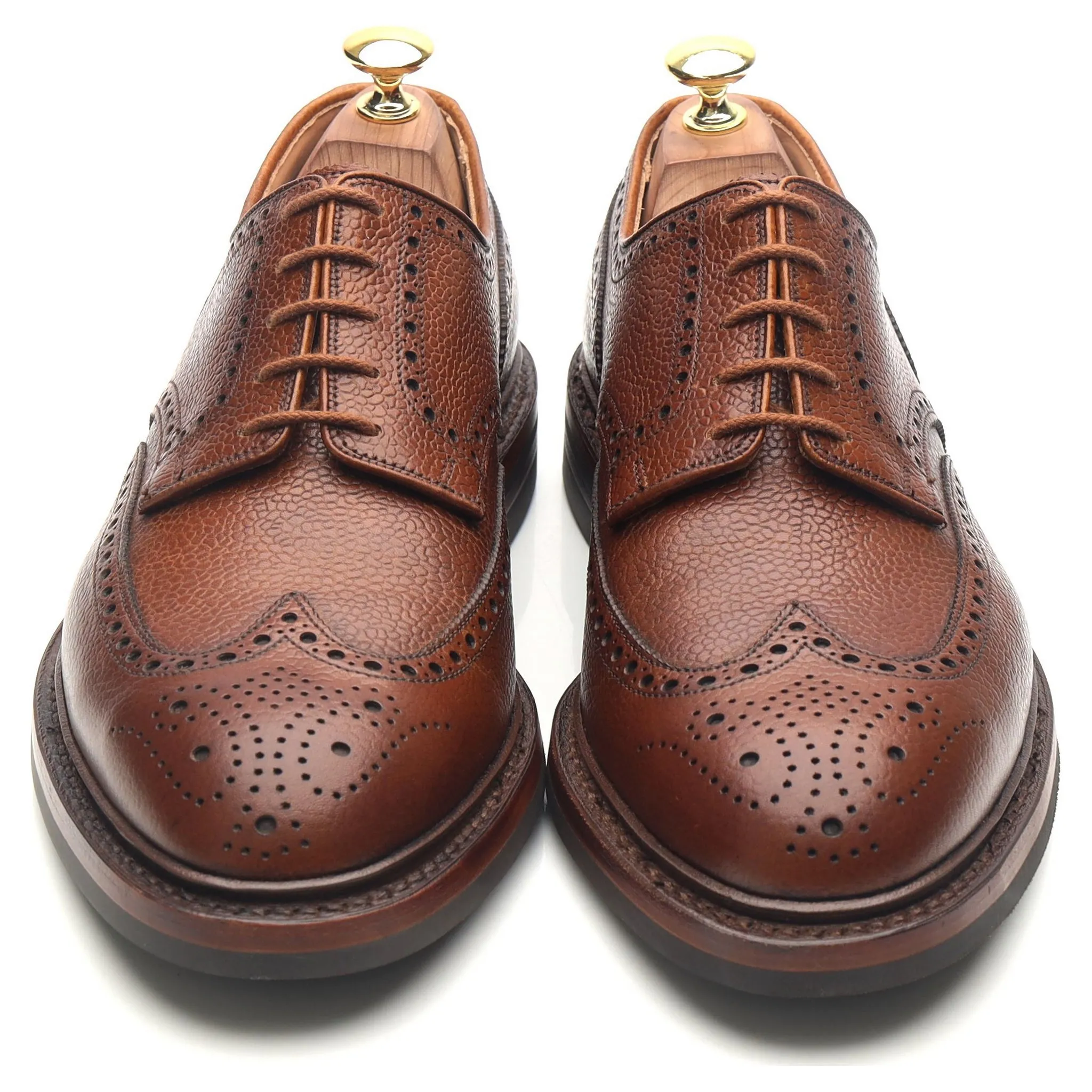 'Pembroke' Tan Brown Leather Derby Brogues UK 8.5 E