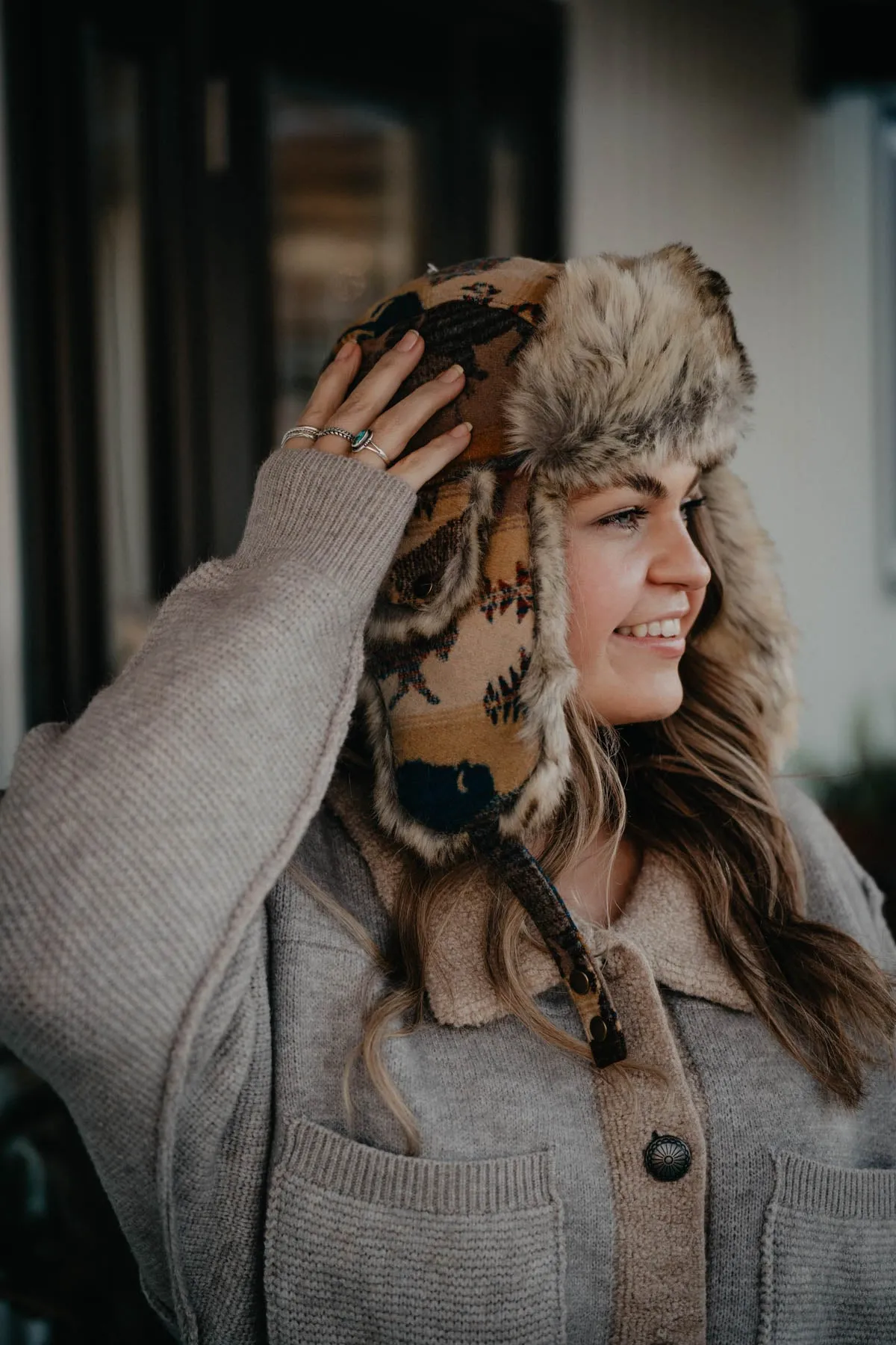 Pendleton {Prairie Rush Hour} Trapper Hat