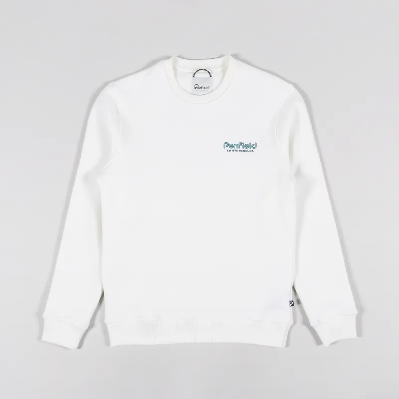 Penfield Sunset Mountain BG Crew Sweat Marshmallow