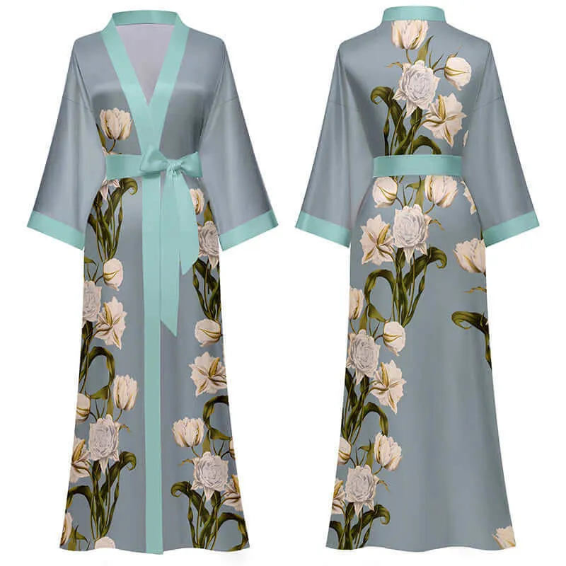 Peony Floral Kimono Robe