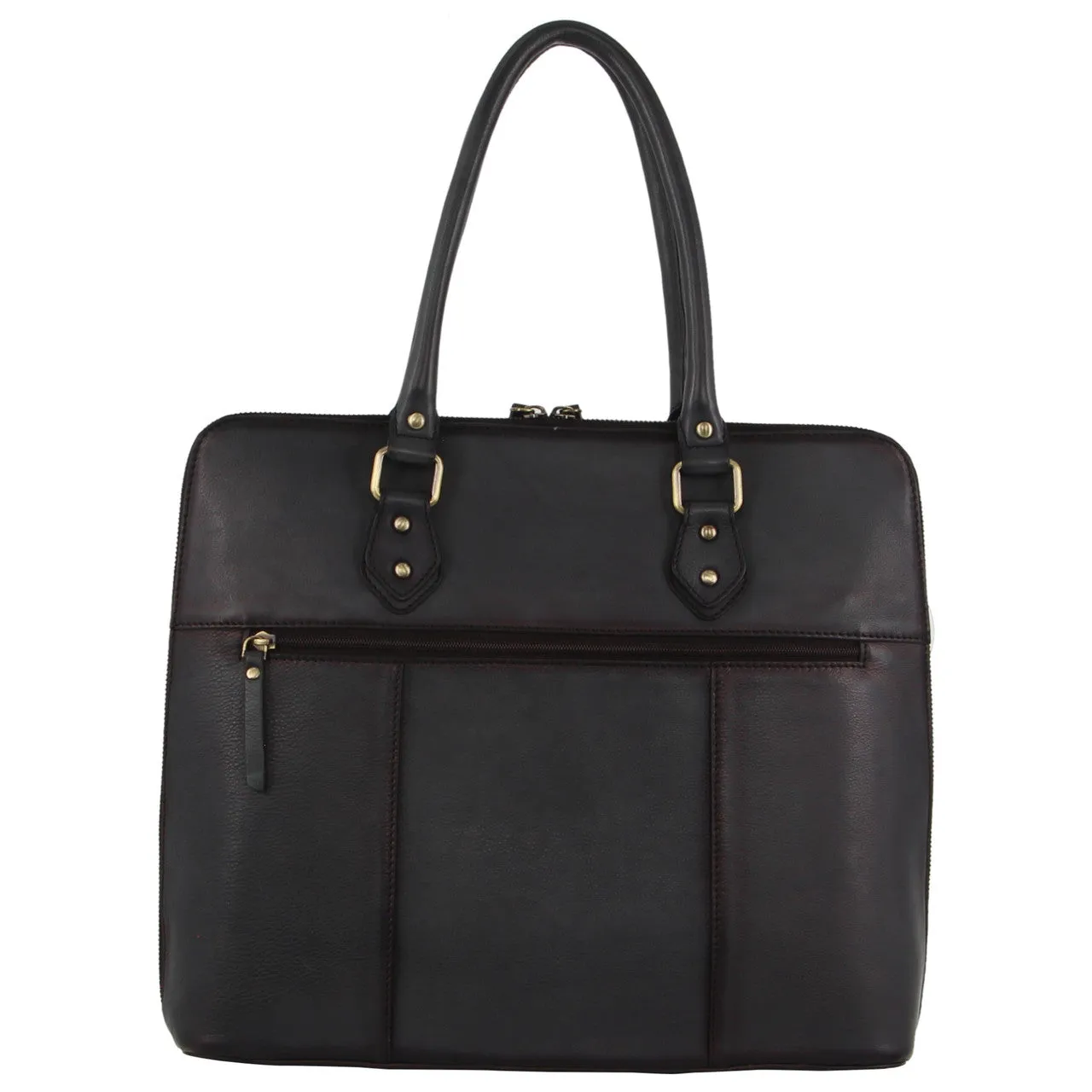 Pierre Cardin Burnished Leather Laptop Satchel PC3519