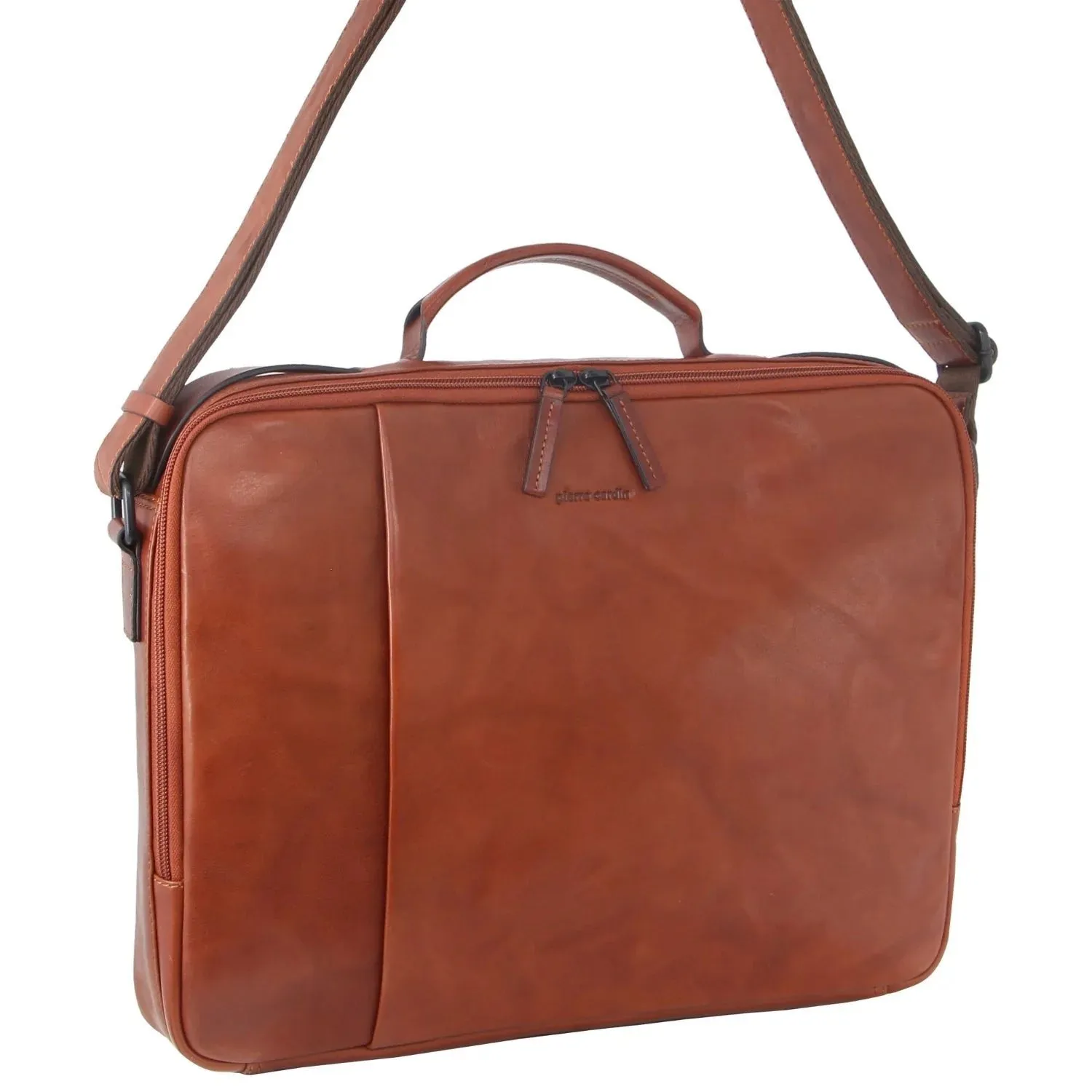 Pierre Cardin Rustic Leather Laptop Satchel PC3312