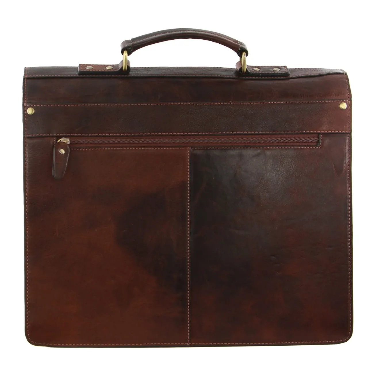 Pierre Cardin Rustic Leather Laptop Satchel PC3523