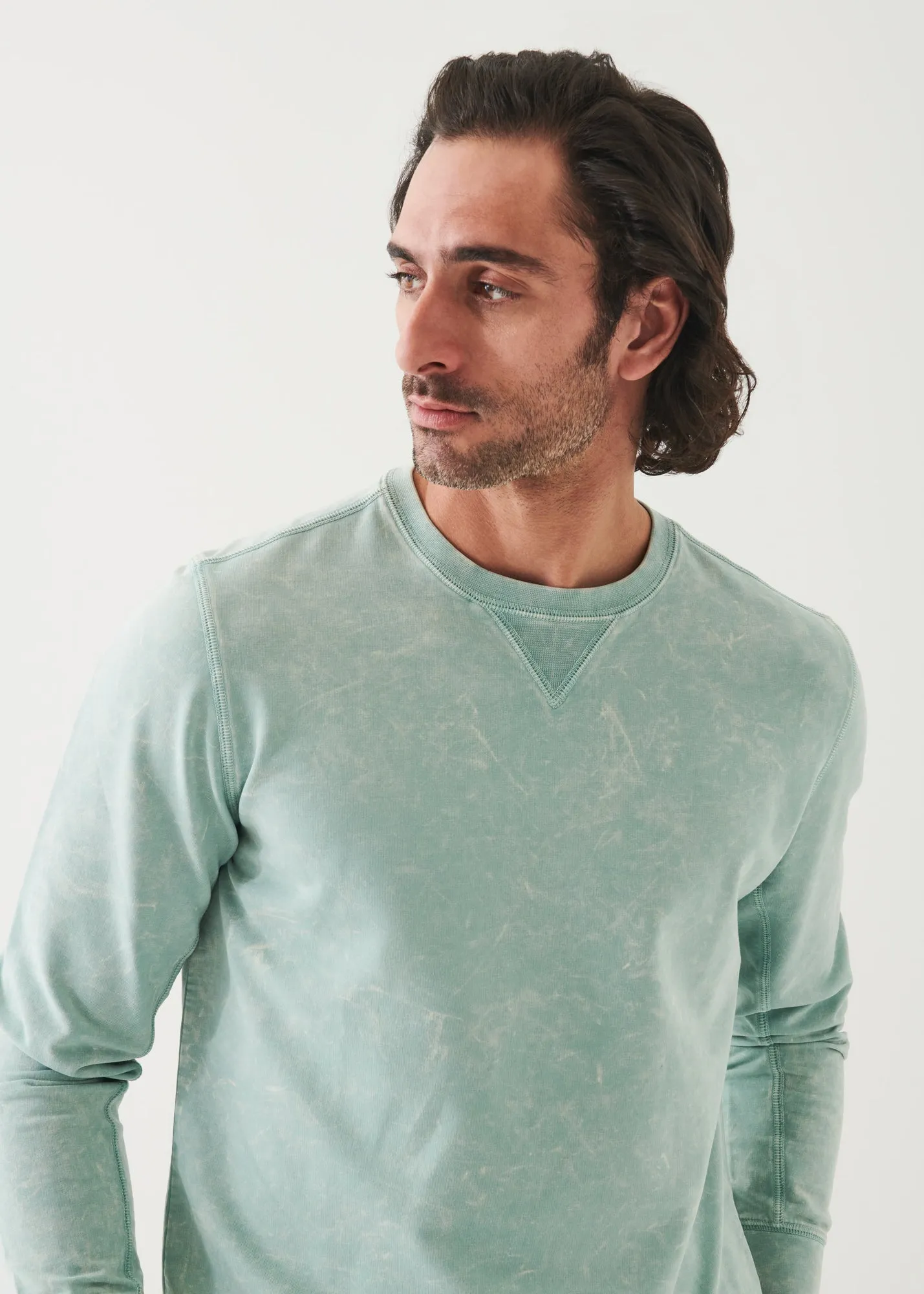 PIMA COTTON FRENCH TERRY MINERAL WASH SWEATSHIRT