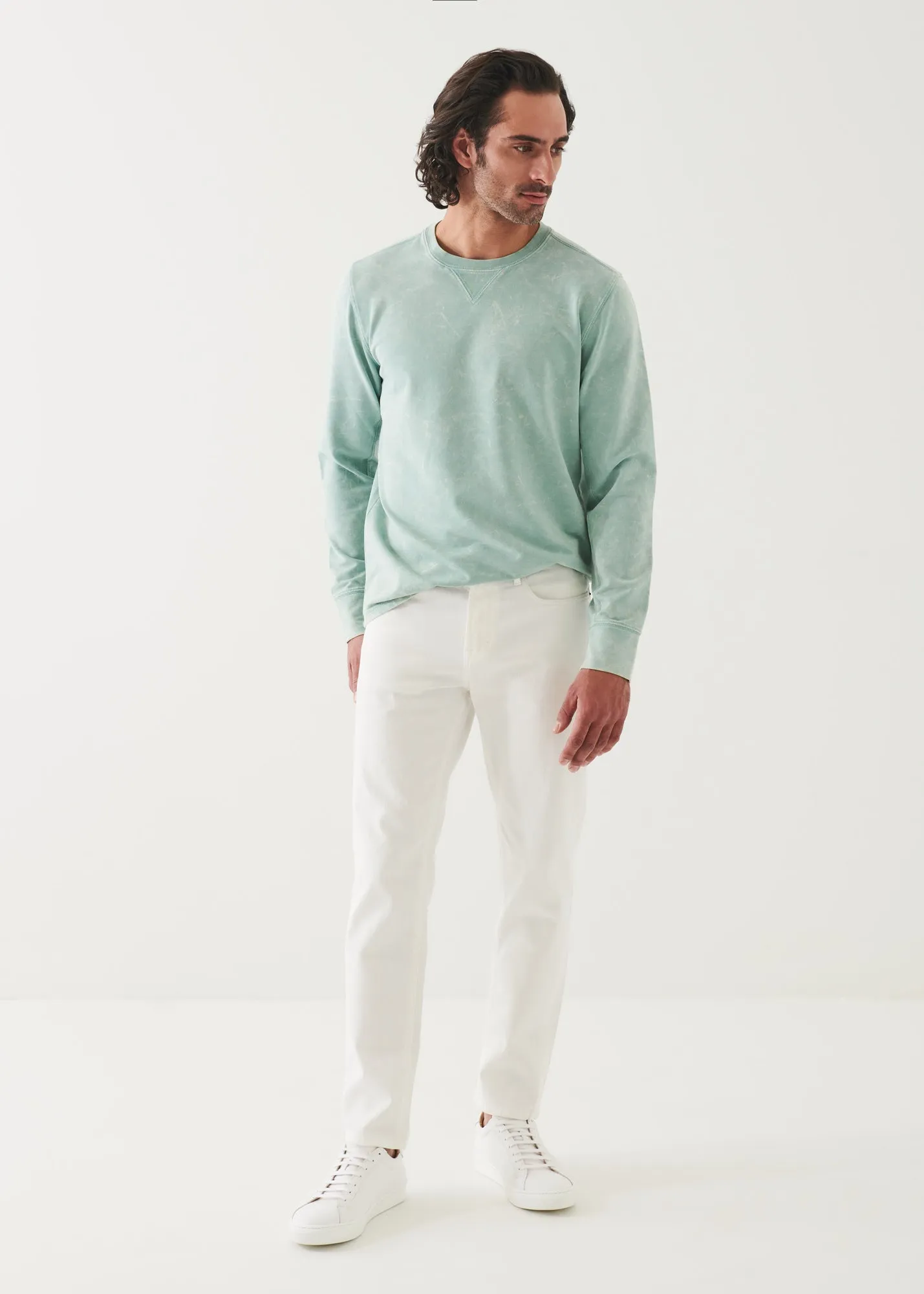 PIMA COTTON FRENCH TERRY MINERAL WASH SWEATSHIRT