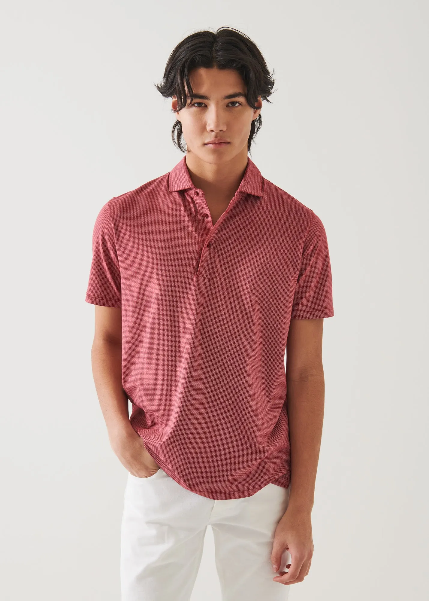 PIMA COTTON STRETCH PRINTED POLO