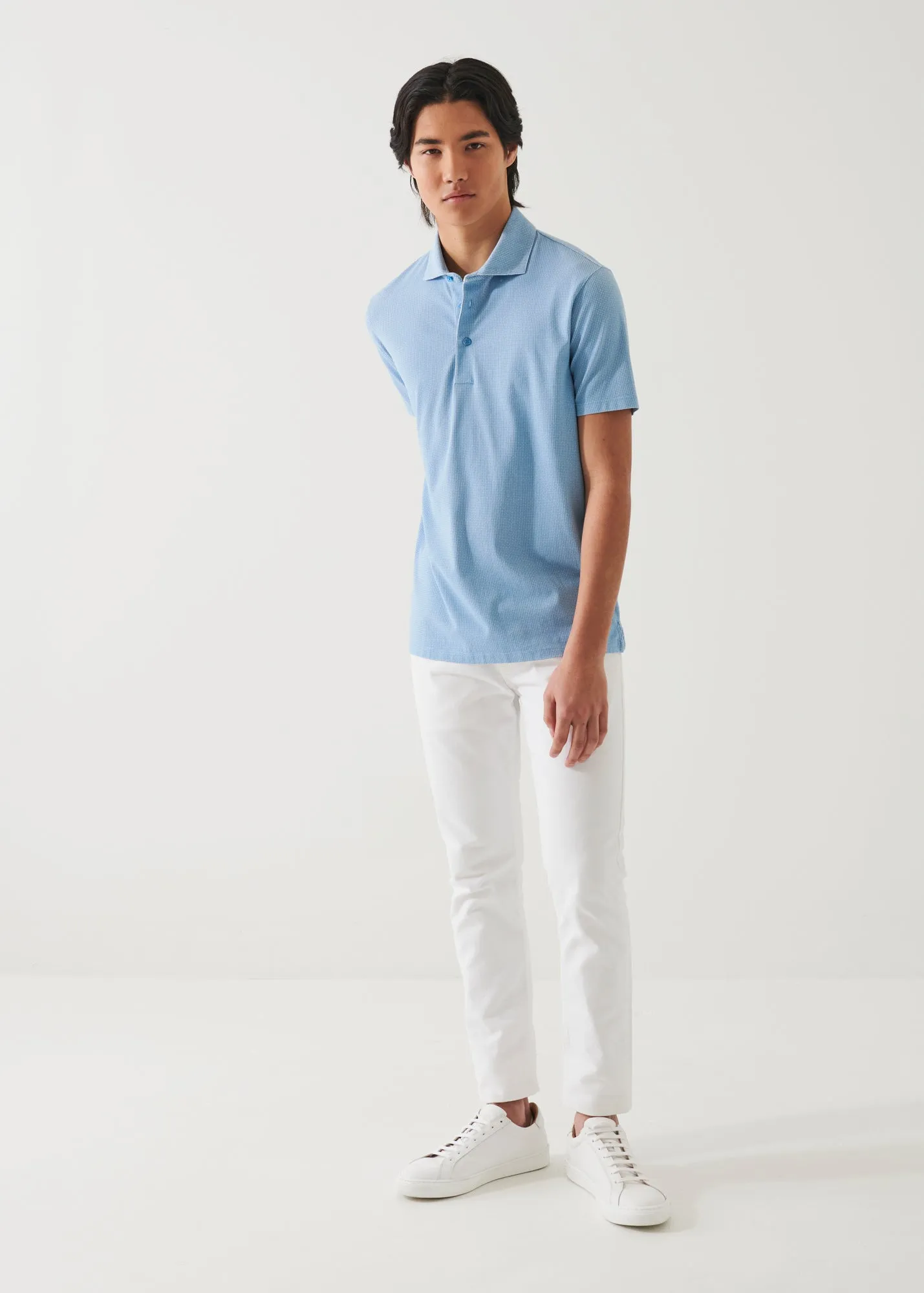 PIMA COTTON STRETCH PRINTED POLO