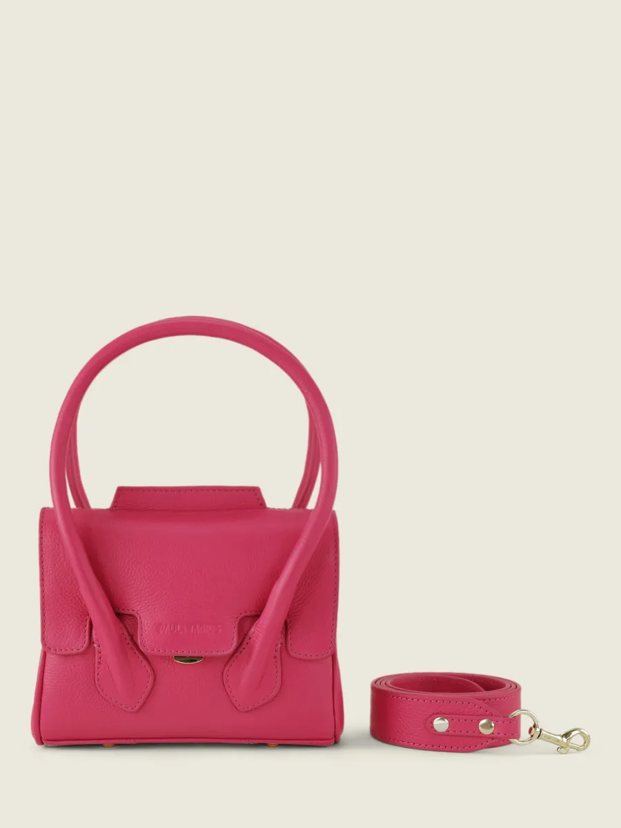 Pink Leather Mini Handbag for Women - Colette XS Sorbet Raspberry | PAUL MARIUS