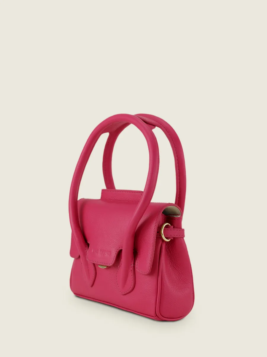 Pink Leather Mini Handbag for Women - Colette XS Sorbet Raspberry | PAUL MARIUS