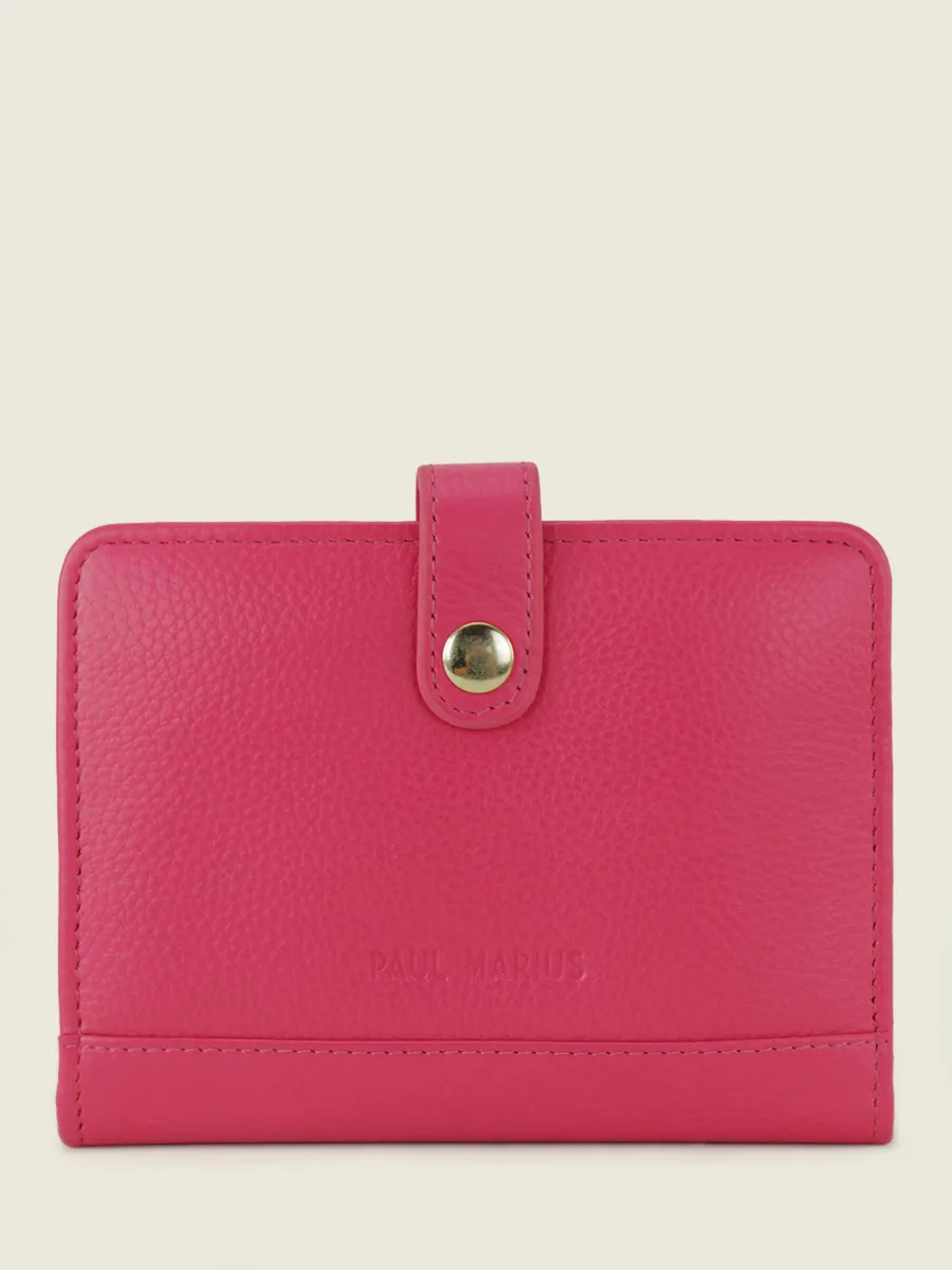 Pink Leather Wallet for Women - LePortefeuille Jeanne Sorbet Raspberry | PAUL MARIUS