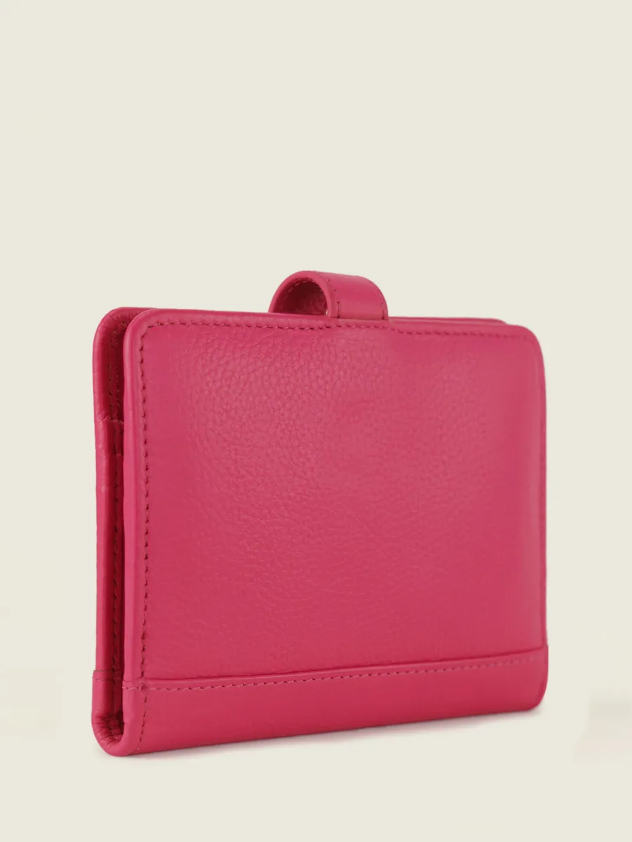 Pink Leather Wallet for Women - LePortefeuille Jeanne Sorbet Raspberry | PAUL MARIUS