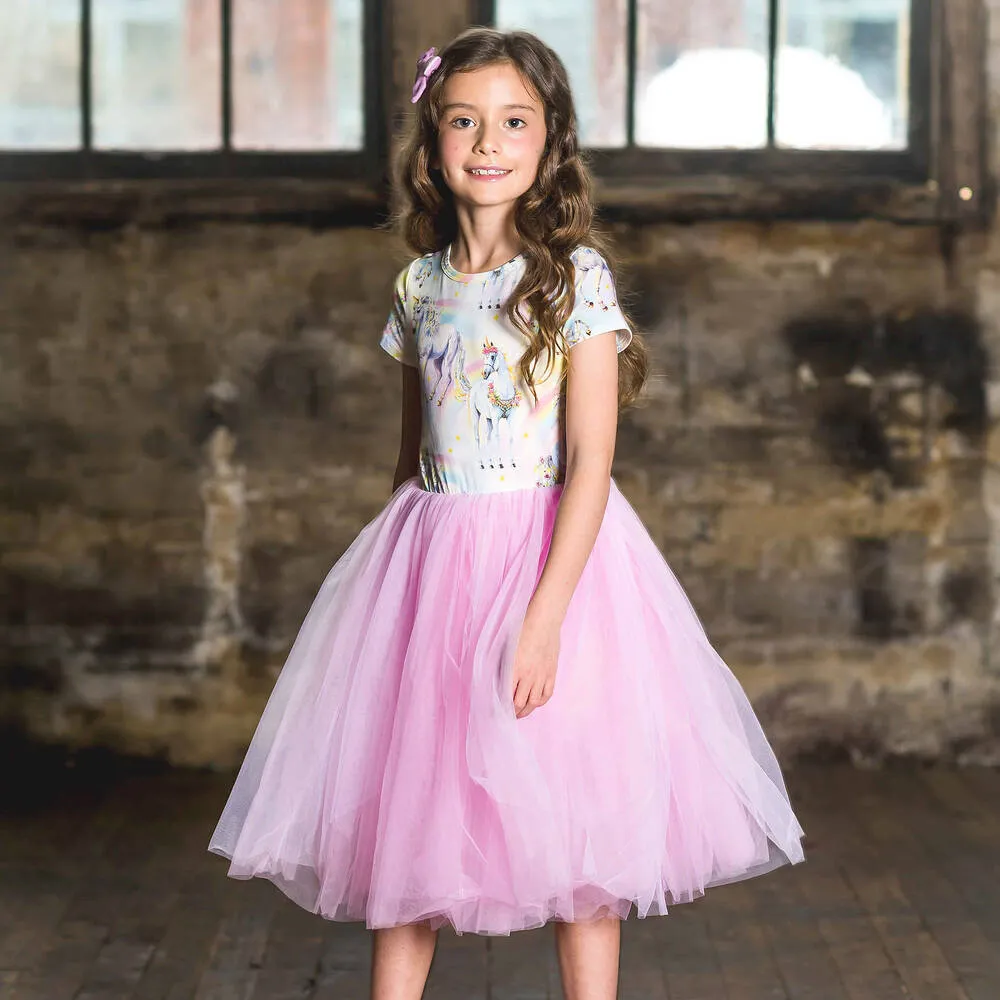 Pink Sorbet Unicorn Tulle Dress