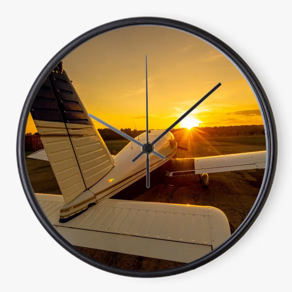 Piper Cherokee Sunset 10 inch wall clock