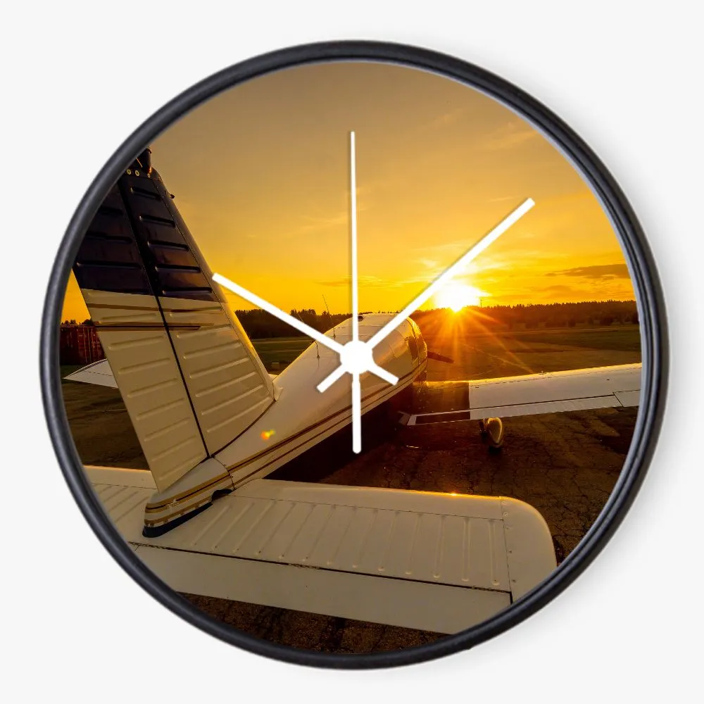 Piper Cherokee Sunset 10 inch wall clock