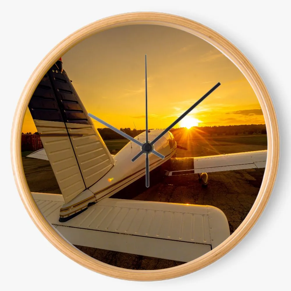 Piper Cherokee Sunset 10 inch wall clock