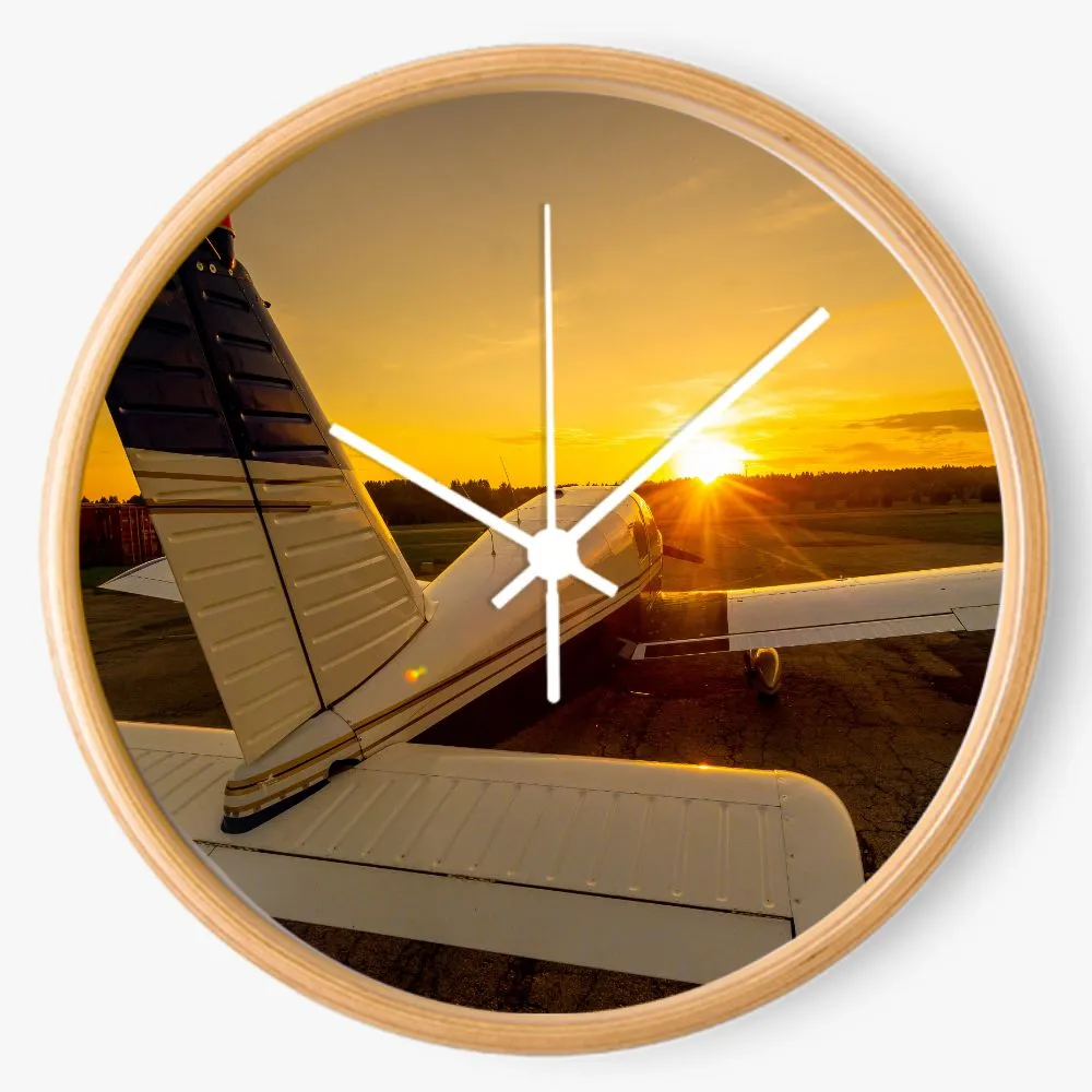 Piper Cherokee Sunset 10 inch wall clock