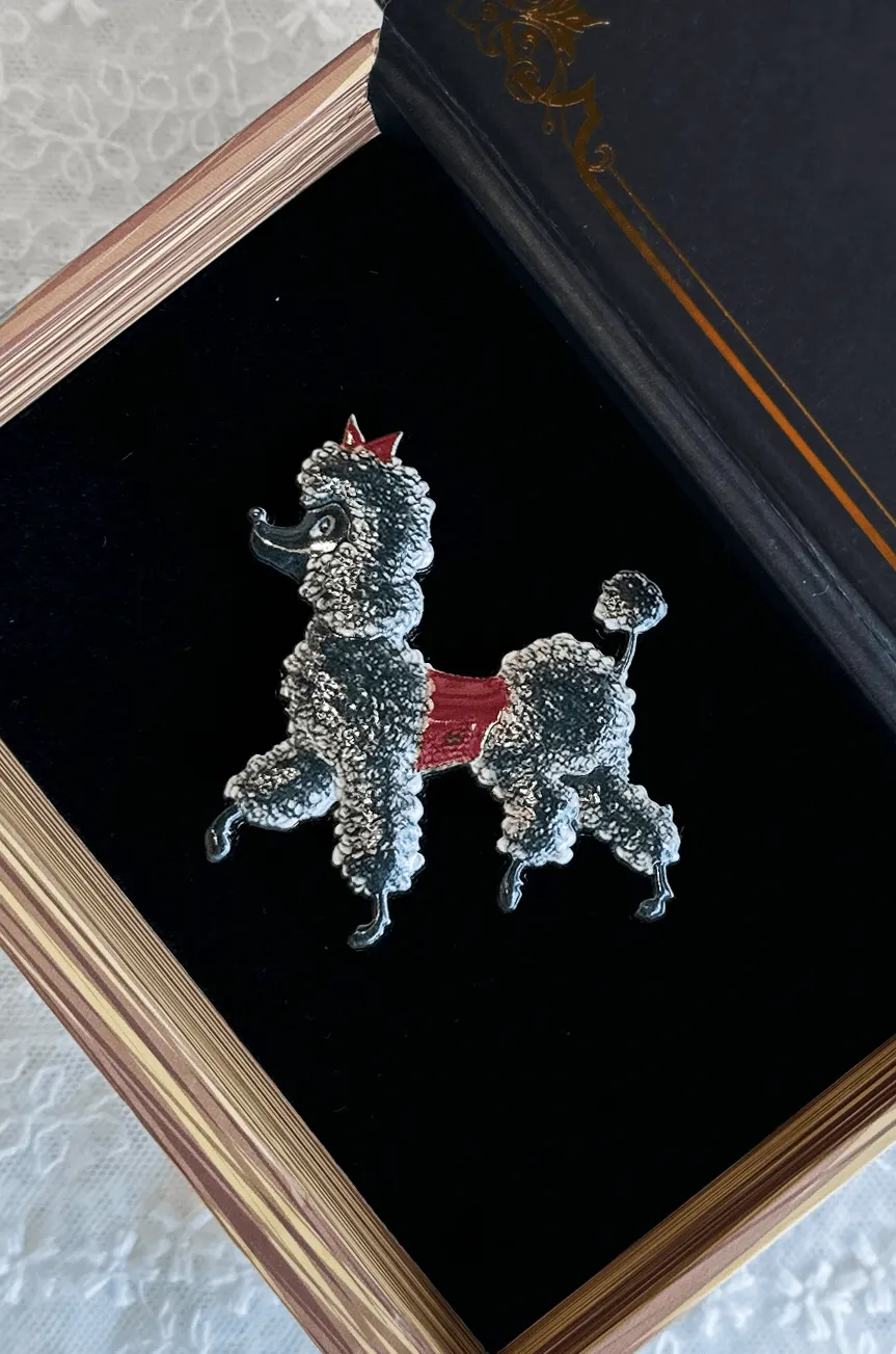 Poodles In Paris Brooch