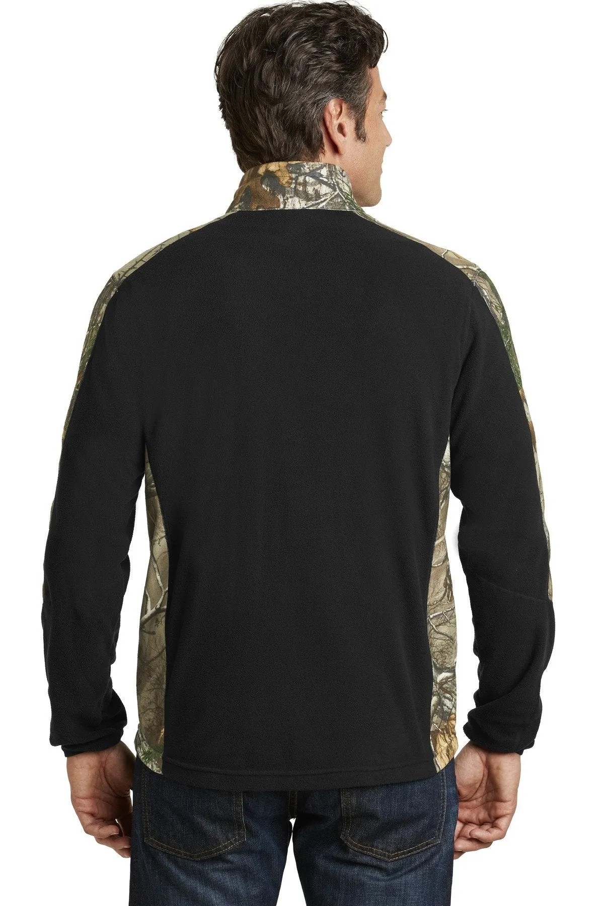 Port Authority Camouflage Microfleece Full-Zip Jacket F230C Black/ Realtree Xtra