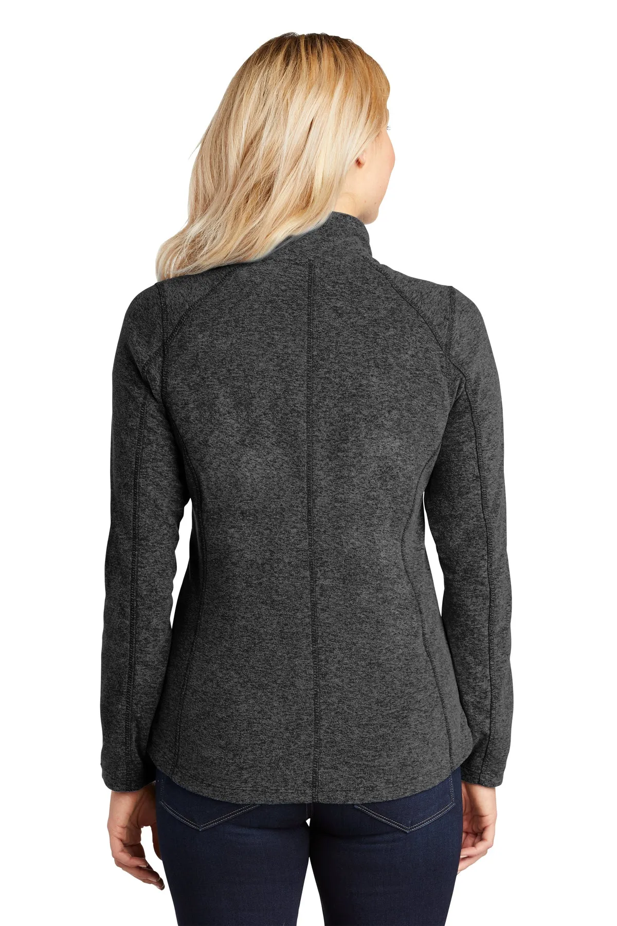 Port Authority Ladies Microfleece Jacket, Black Charcoal [GuidePoint Security]