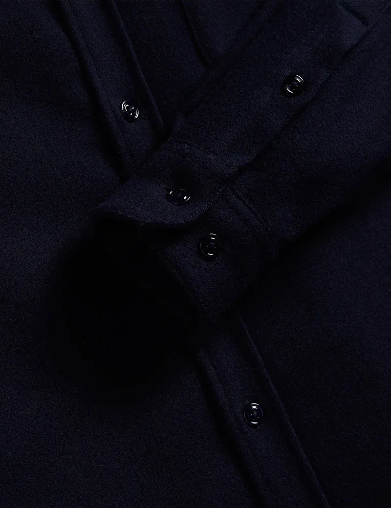 Portuguese Flannel Form Shirt Navy