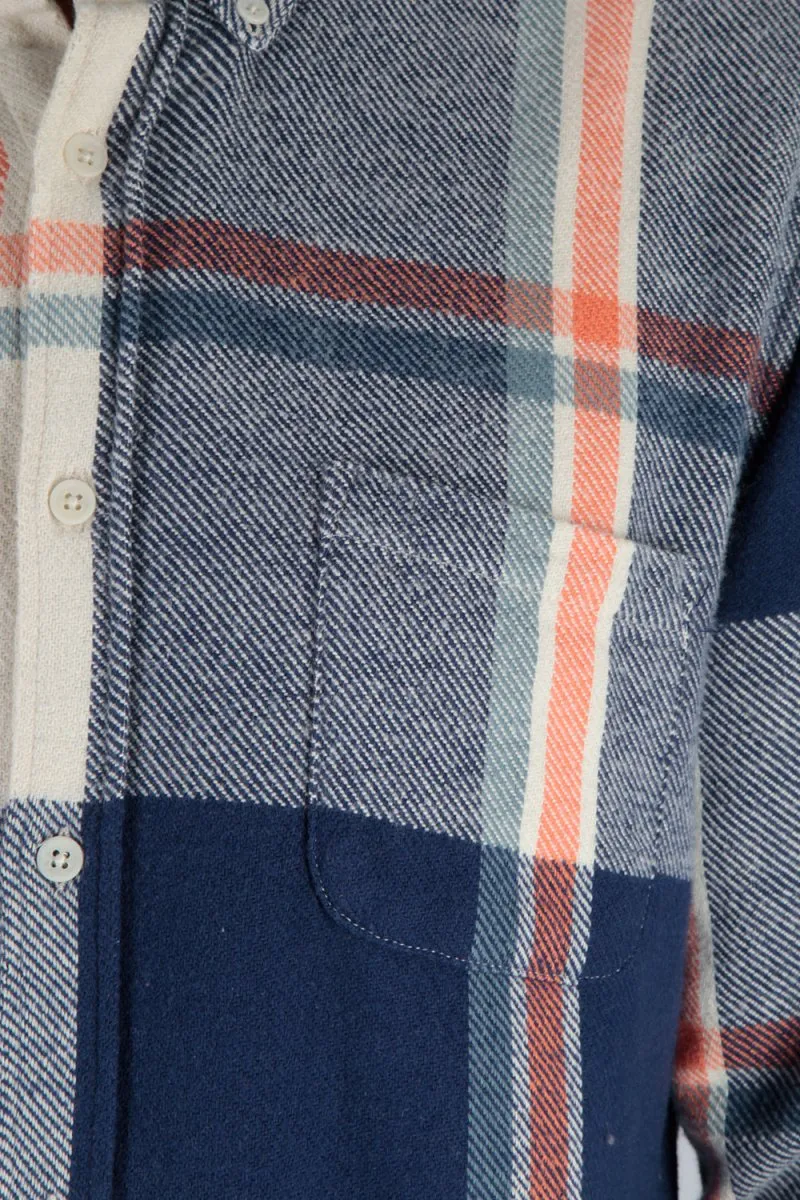 Portuguese Flannel Tape ESP BD Shirt (White/Blue)