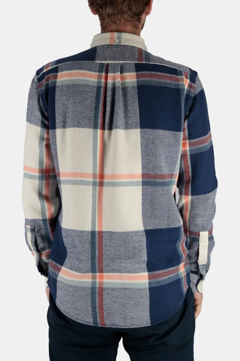 Portuguese Flannel Tape ESP BD Shirt (White/Blue)