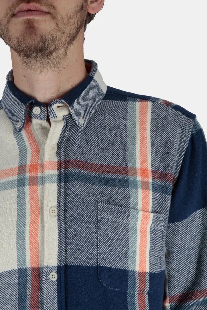 Portuguese Flannel Tape ESP BD Shirt (White/Blue)