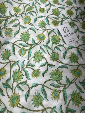 Printed pure mul cotton fabric