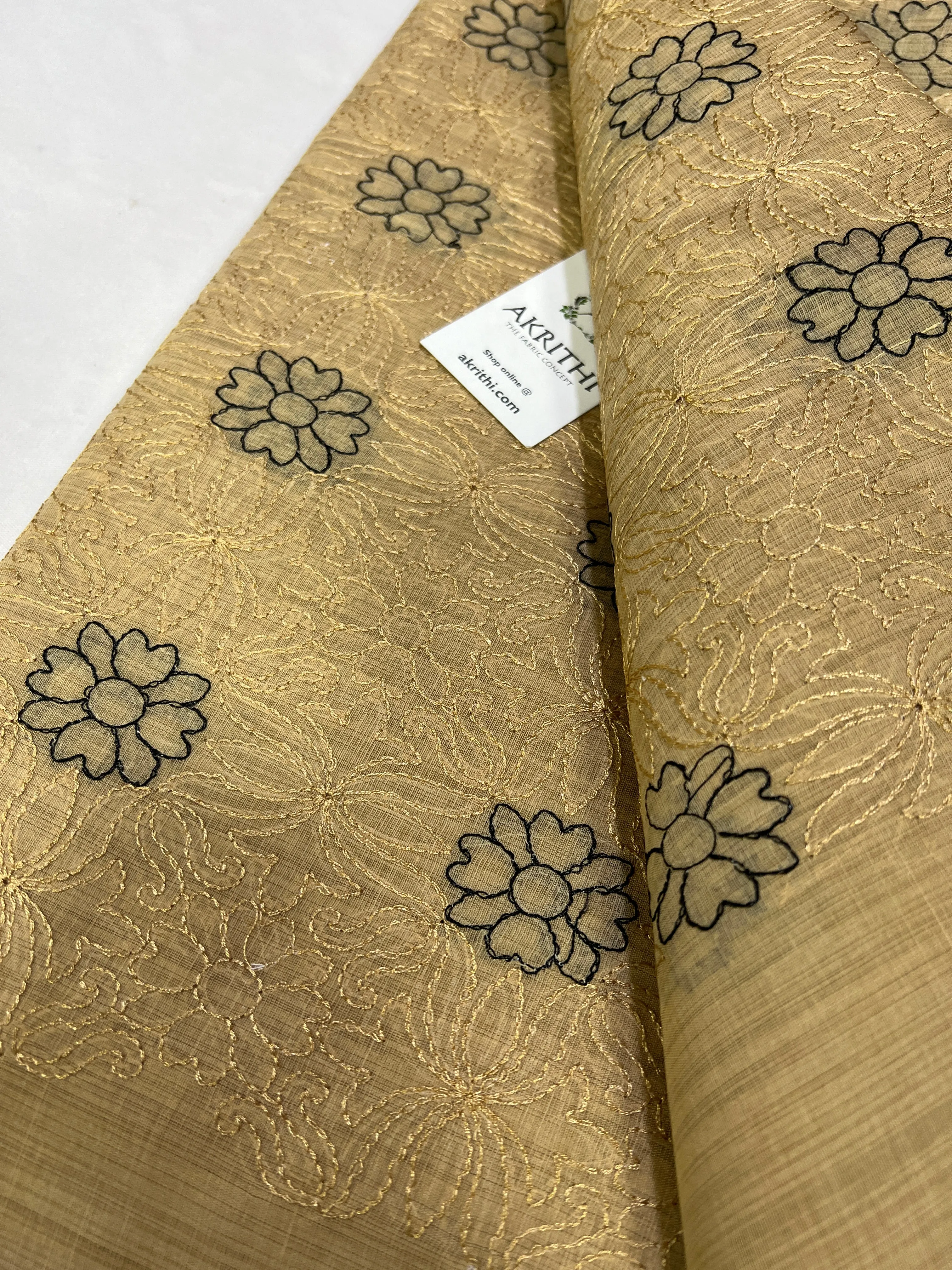 Pure Cotton embroidered fabric