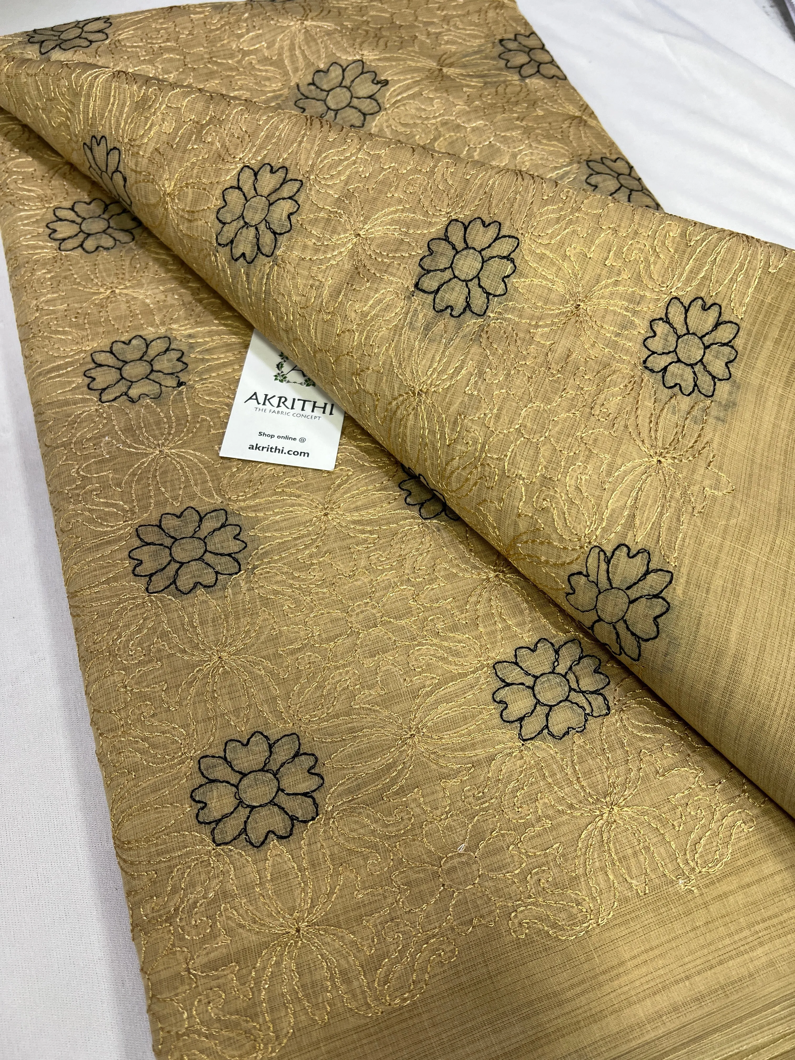 Pure Cotton embroidered fabric