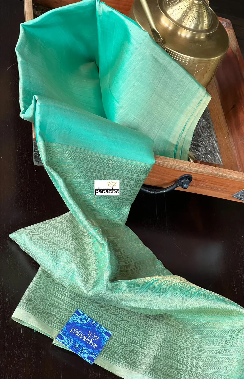 Pure Silk Kanjivaram - Sea green